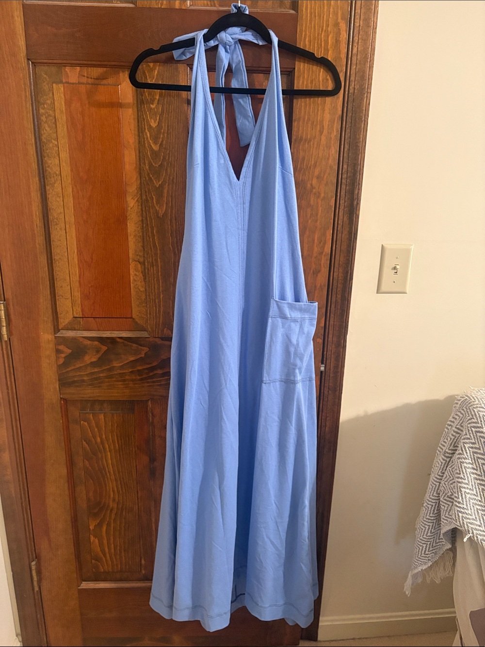 Free People Light Blue Halter Maxi Dress